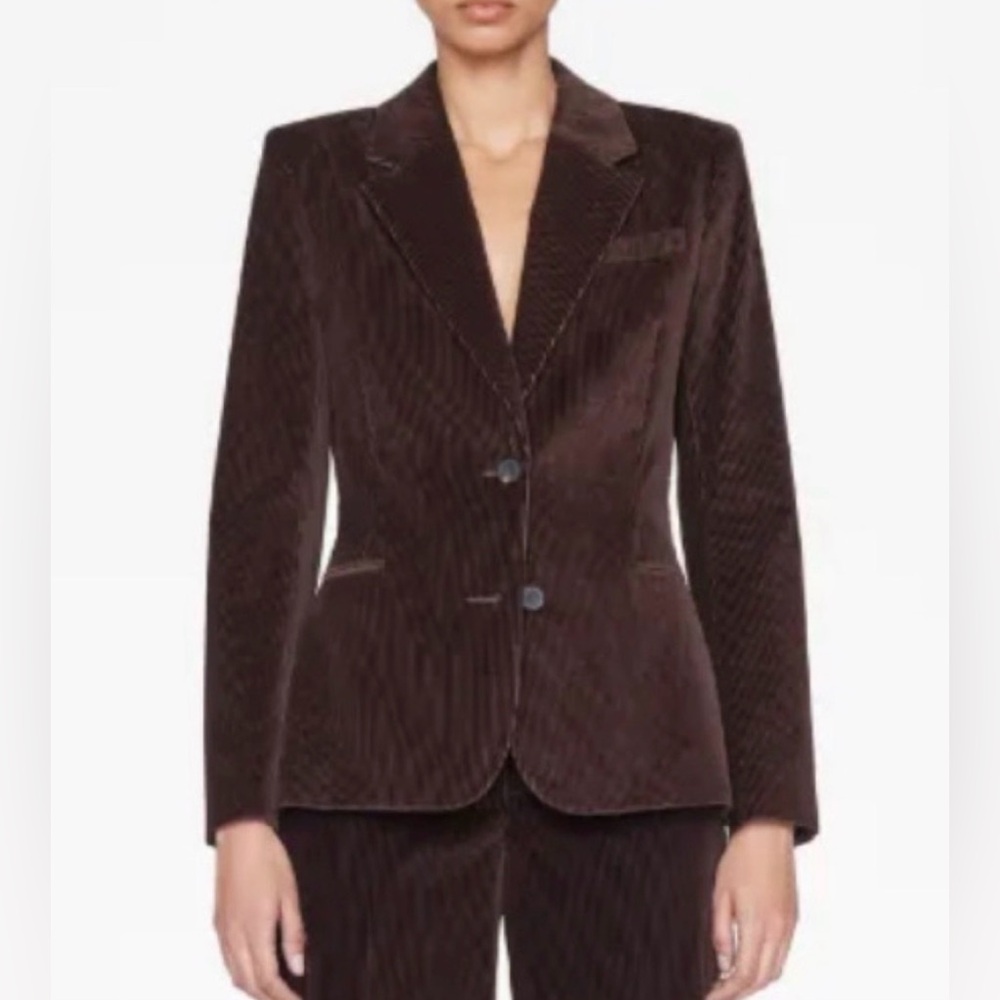 NWT Armani Collezioni Dark Brown Tailored Blazer